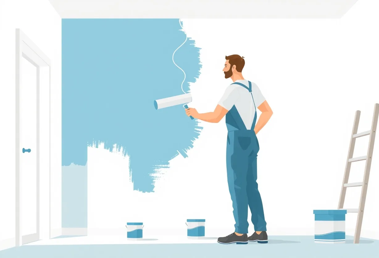 Peintre Léognan 33850 en intervention sur un chantier